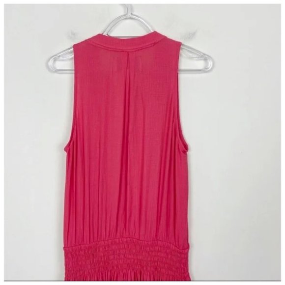 Brochu Walker The Francine Dress in Vermillion Pink - Picture 4 of 4